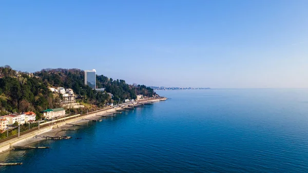 Black Sea Coast Sochi Aerial View — Stock Photo, Image