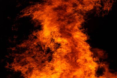 Yangın arka planı. Ateşin kızıl alevleri