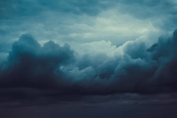 Storm Sky Dark Grey Cumulus Clouds Thunderstorm — Stock Photo, Image