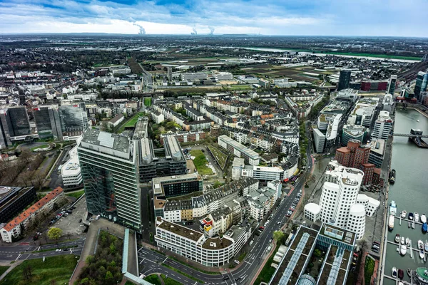 Aerial View Dusseldorf City North Rhine Westphalia Germany — Stock Photo, Image