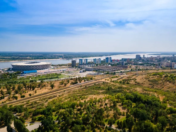 Rusya Volgograd Ağustos 2021 Anavatan Heykel Çağrısı Mamayev Kurgan Daki — Stok fotoğraf