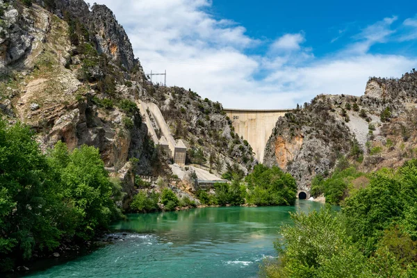 Zöld Kanyon Manavgat Vízerőmű Víz Hegyek Törökország Legnagyobb Kanyonvíztározója — Stock Fotó