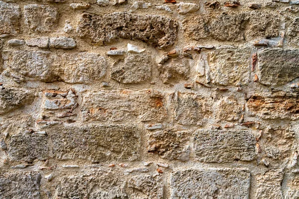 Struttura Senza Cuciture Del Muro Medievale Blocchi Pietra — Foto Stock