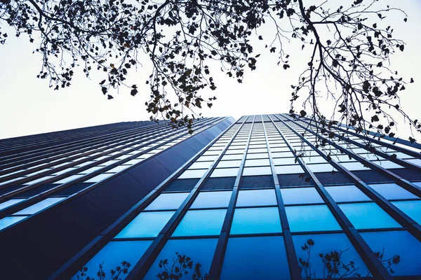 Exterior Edifício Arranha Céus Modernos Distrito Negócios — Fotografia de Stock