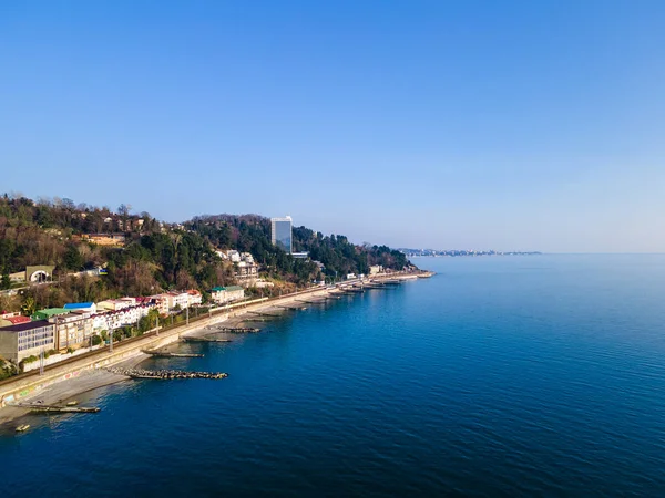 Black Sea Coast Sochi Aerial View — Stock Photo, Image