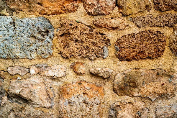 Vecchio Muro Pietra Texture Mattone Sfondo — Foto Stock