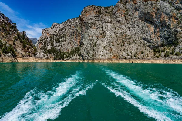 Zielony Kanion Manavgat Elektrownia Wodna Woda Góry Największy Zbiornik Kanionu — Zdjęcie stockowe