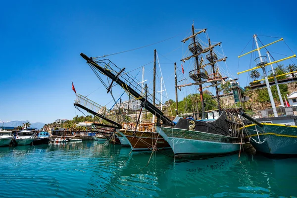 Kaleici Marina, Antalya. Pleasure Boats In The Harbor Of Antalya