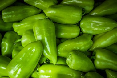 Yeşil Çan Biberlerinin Tam Çerçevesi 