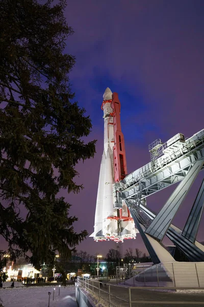 Moscow Russia January 2022 Soviet Space Launch Vehicle Vostock Vdnkh — Stock Photo, Image