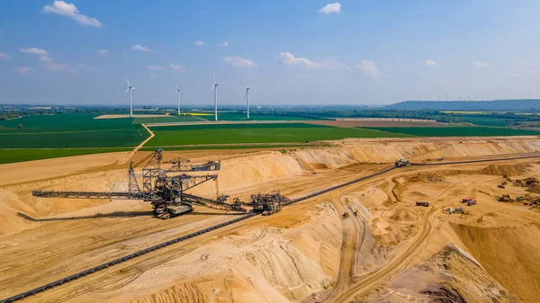 Bucket Wheel Excavator Brown Coal Mining Area Garzweiler North Rhine — Fotografia de Stock