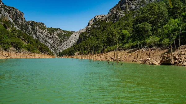 Green Canyon Manavgat Central Hidroeléctrica Agua Montañas Embalse Cañón Más — Foto de Stock