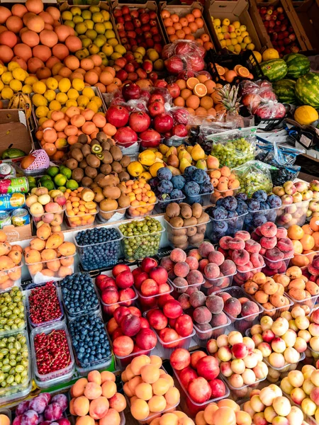 Mercado Frutas Conceito Alimento Natural Saudável — Fotografia de Stock