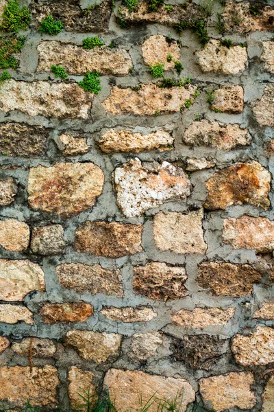 Struttura Senza Cuciture Del Muro Medievale Blocchi Pietra — Foto Stock