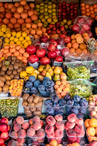 Mercado Frutas Conceito Alimento Natural Saudável — Fotografia de Stock