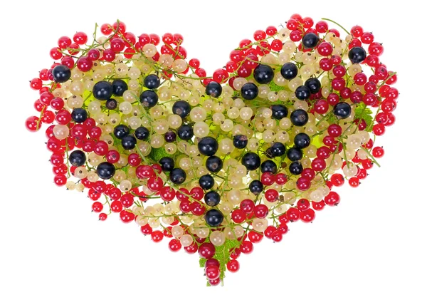 Currant vitamins heart concept isolated — Stock Photo, Image