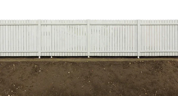 Wooden fence painted gray — Stock Photo, Image