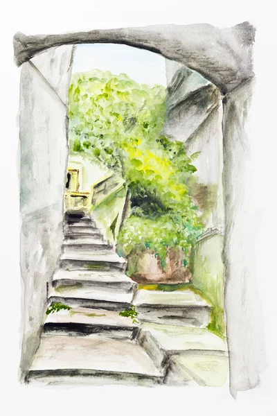 拱和阶梯 — 图库照片