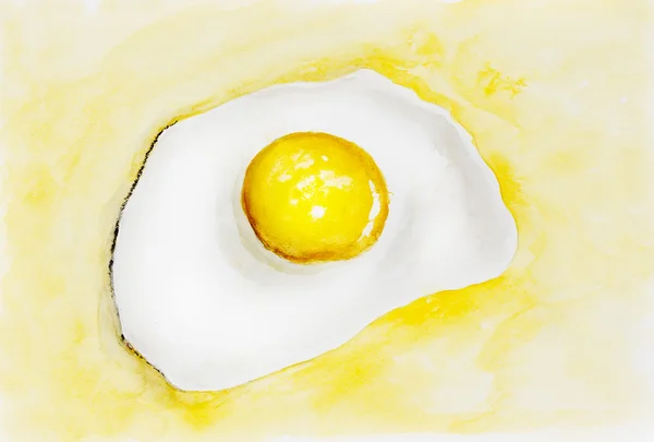 Smažené vejce koncept — Stock fotografie