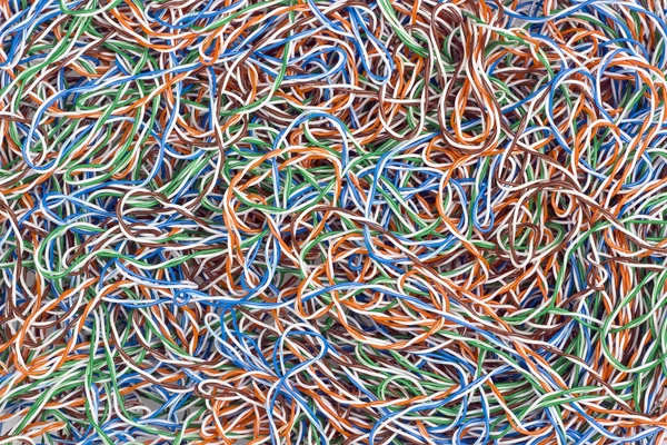 Crossed computer wires — Stock Photo, Image