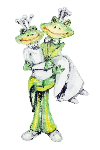 Wedding of frogs — Stock Photo, Image