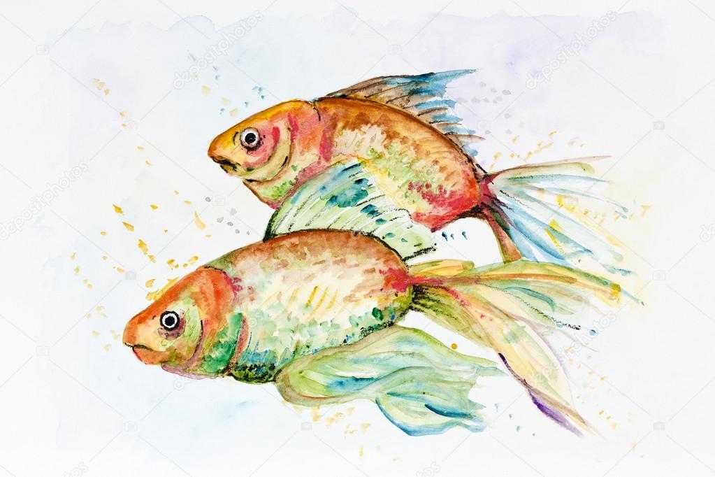 悲しい金魚 ストック写真 C Vilaxlt