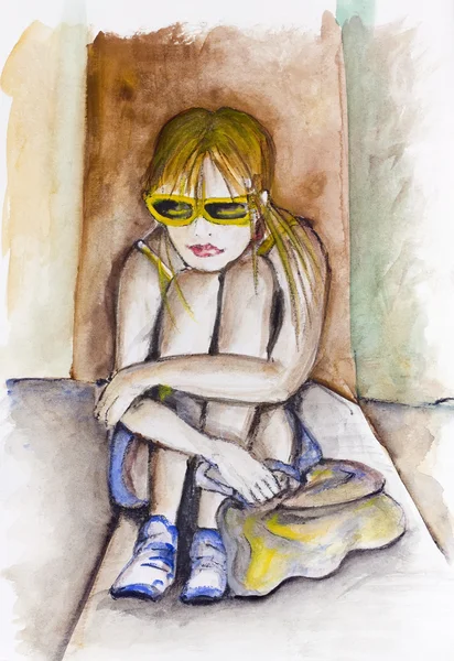 Surullinen Maria - teini-ikäinen tyttö — kuvapankkivalokuva