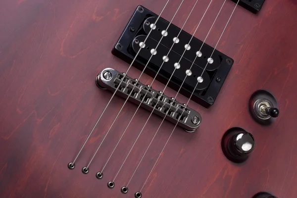 Retro piros fa gitár háttér — Stock Fotó