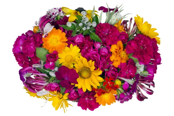 Blommor säng isolerade konceptet — Stockfoto