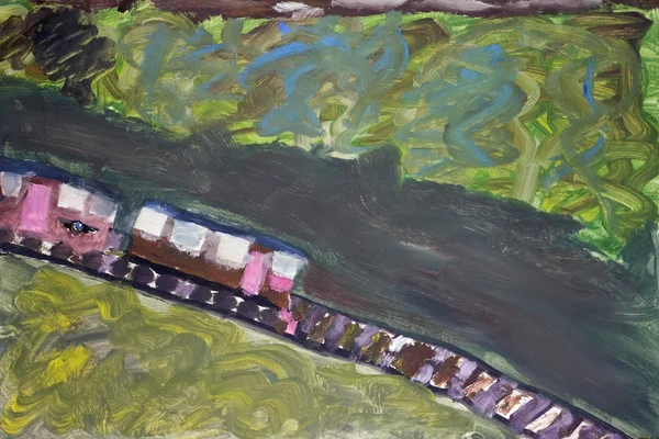 Розовый поезд — стоковое фото