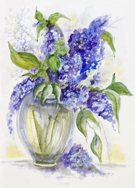 淡紫色的水晶花瓶 — 图库照片