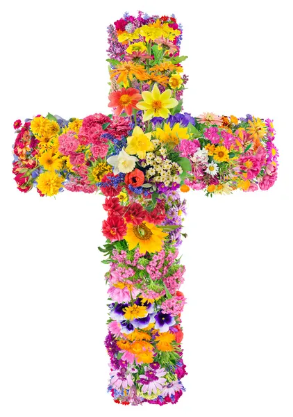 Flowers of a cross of Jesus — Stock Photo, Image