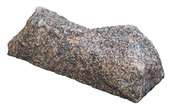 Roughly Cut Granite Stone Isolated White — Stock Photo, Image