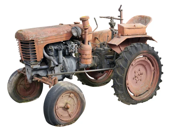 Rusty Retro Pequeño Tractor Equipo Acero Fabrica Hace Más Años —  Fotos de Stock