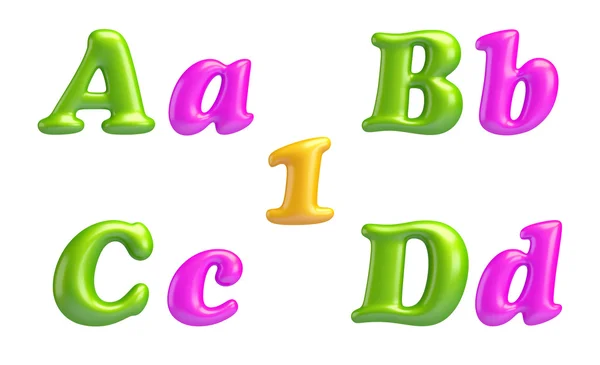 Collezione ABC. Alfabeto 3D Font creativo. Lettere isolate . — Foto Stock