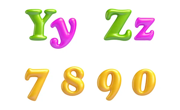 ABC collection. alfabetet 3d teckensnitt kreativa. enstaka bokstäver. — Stockfoto