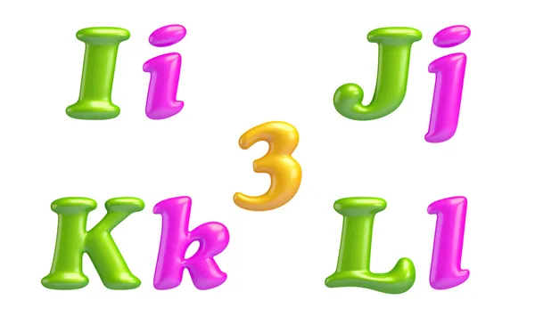 Коллекция ABC. Alphabet 3D Font creative. Изолированные письма . — стоковое фото