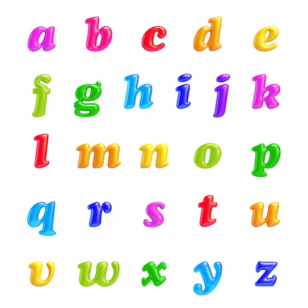 Kolekcja ABC. alfabet 3d kreatywnych czcionką. litery na białym tle. — Zdjęcie stockowe