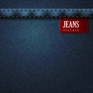 Jeans Denim texture pattern background. Vector clipart