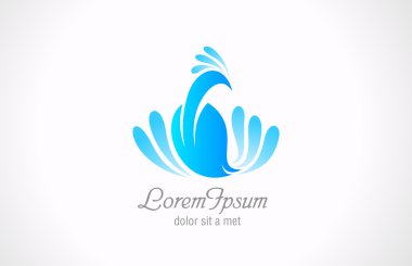 Kuş soyut simgesi. Tavuskuşu lüks logo şablonu. Vektör.