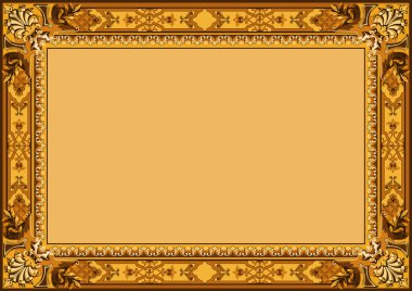 Vintage çerçeve vektör. çiçek süsleme. son derece yüksek detay vektör.