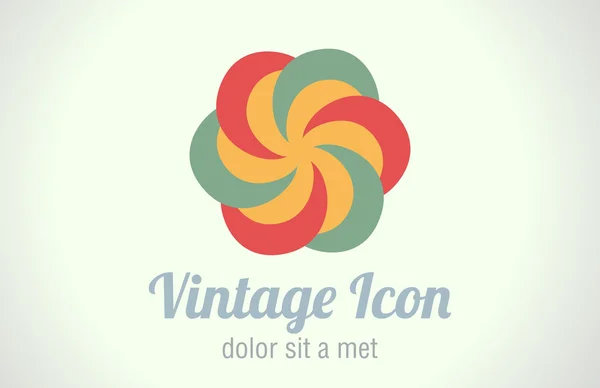 Vintage astratto modello di design logo infinito. Infinita forma di cerchio. Icona vettoriale. Stile retrò . — Vettoriale Stock