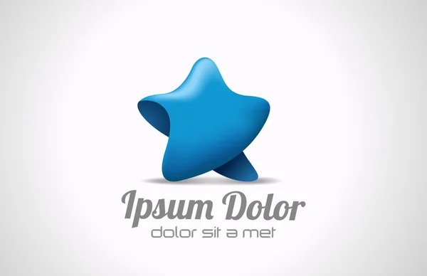 Star Walking abstract icoon. 3D logo sjabloon. Trendy stijl. Vector. Bewerkbaar. — Stockvector