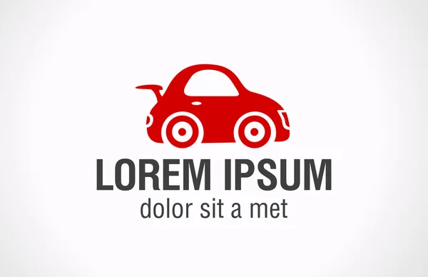 Șablon de logo de jucărie roșie Car. Icoana vectorială . — Vector de stoc