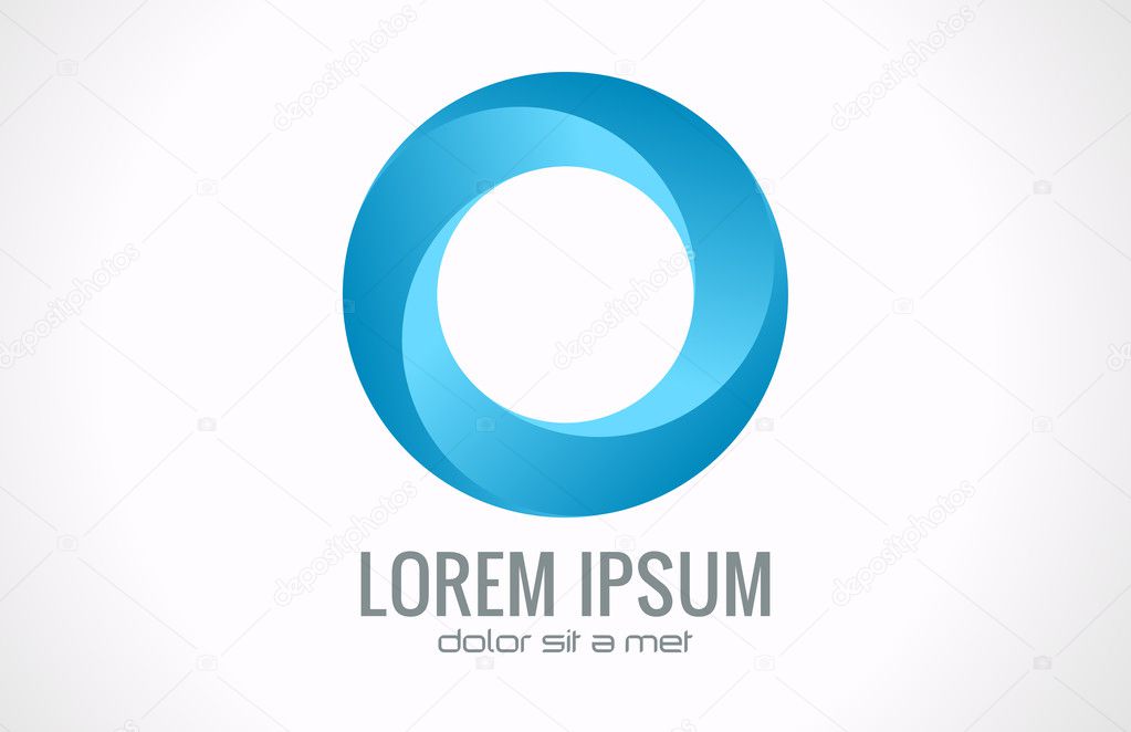 Business Abstract Circle icon. Corporate, Media, Technology styles vector logo design template.