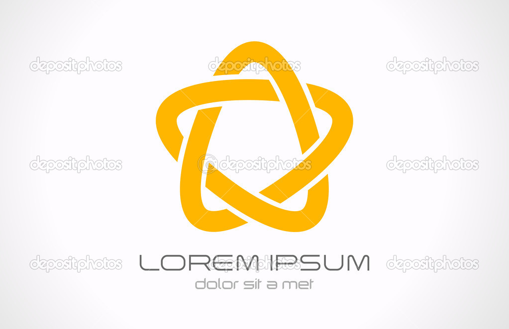 Star infinite loop abstract logo design template. Cycle Vector icon.