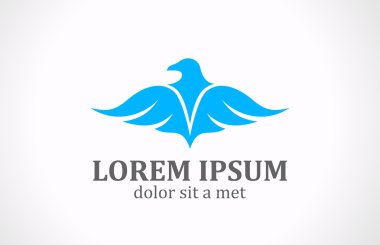 Yükselen Kuş logo şablonu. Lüks biçim simgesi.