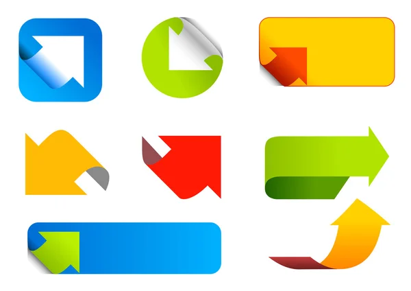 Arrows set. Abstract icons. — Stock Vector