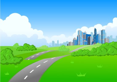 gökdelen şehir arka plan doğa