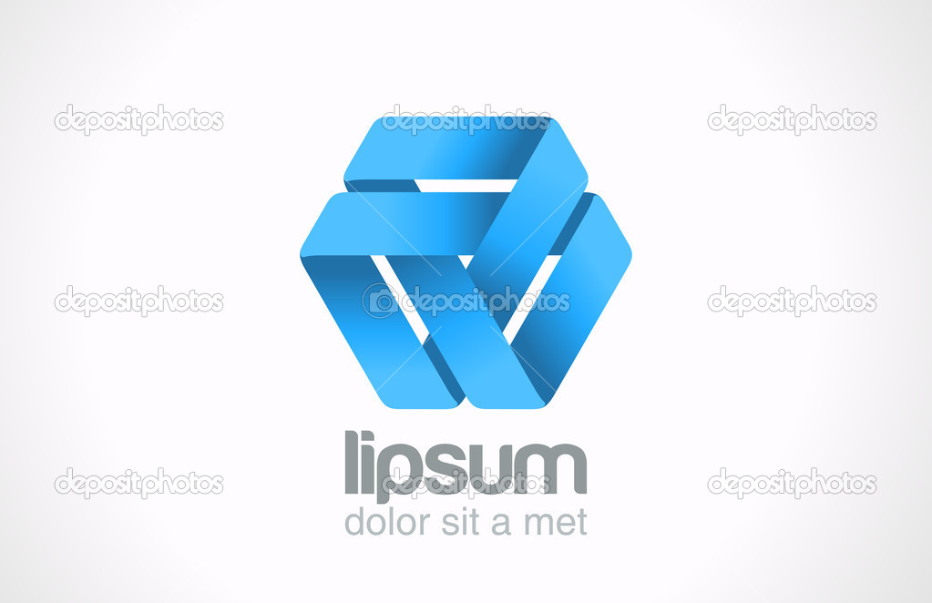Logo infinity loop. Technology business abstract icon.
